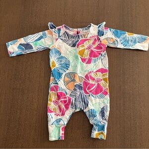 Tea Collection Multicolor Floral Kids Footie
